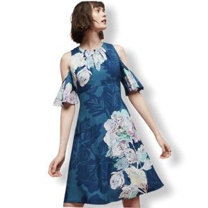 NWT Anthropologie Maeve Elia open shoulder dress sz 12